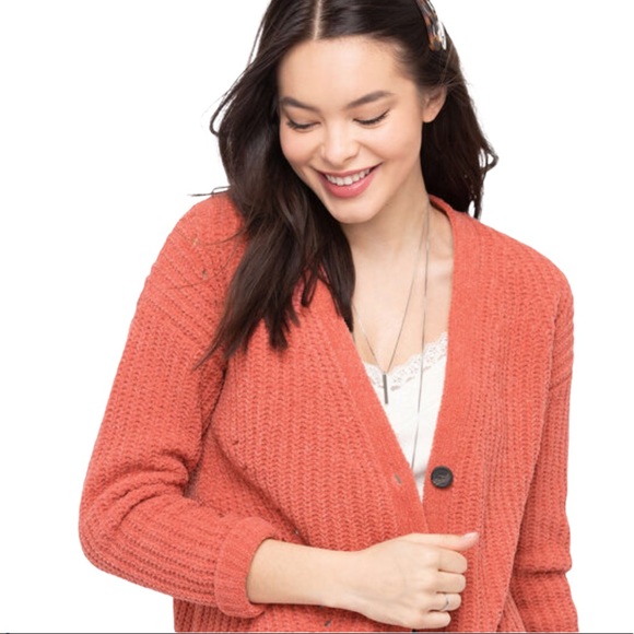 Button Front Chenille Cardigan Sizes S/M/L - Picture 5 of 6